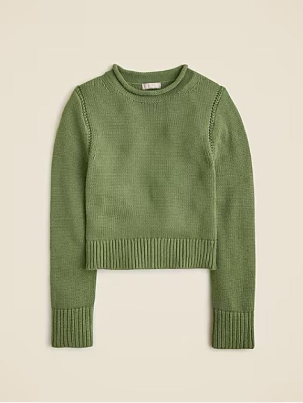 J. Crew Green Heritage Rollneck Sweater